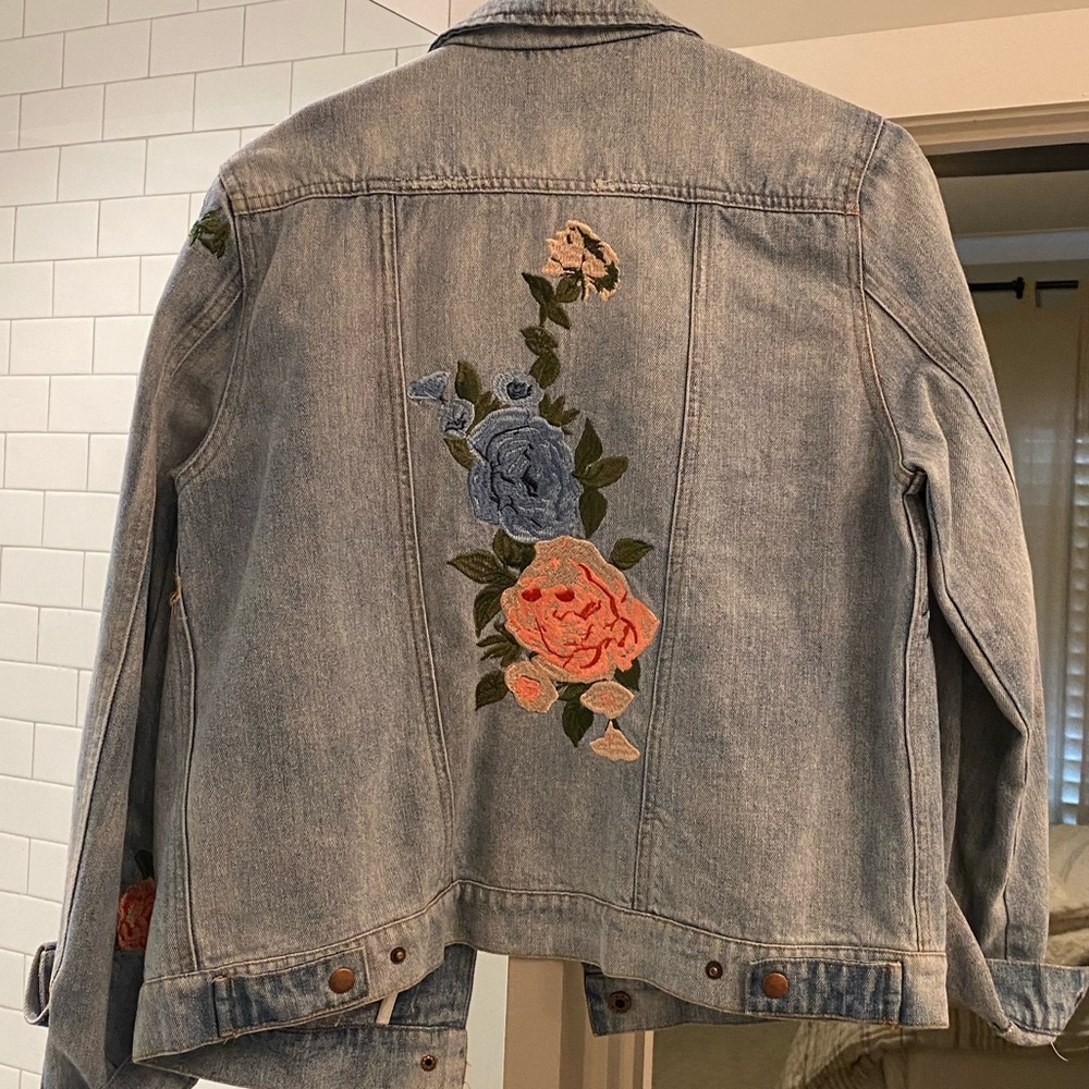 Karlie embroidered jean jacket